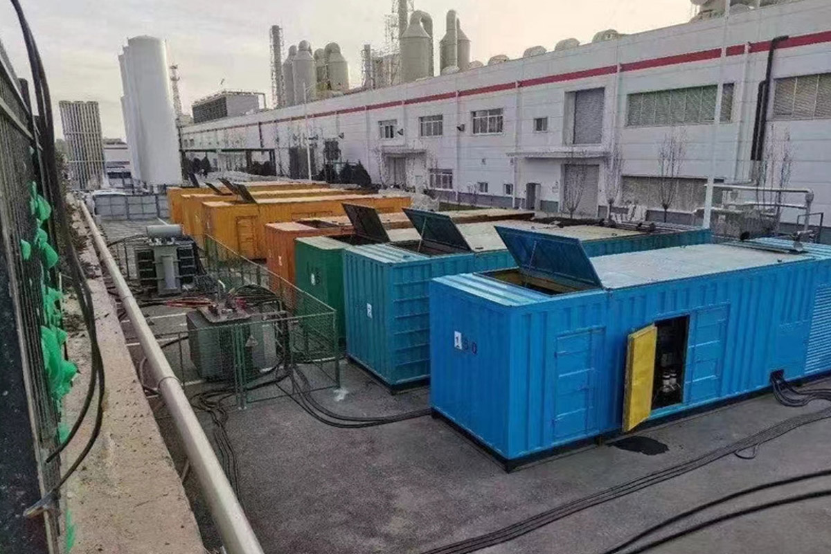 故城发电机租赁施工现场